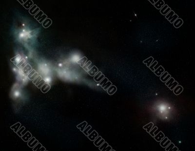 Starfield with cosmic Nebula