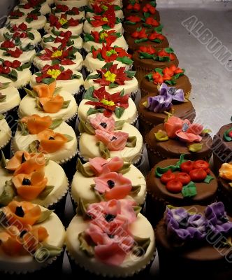Cupcakes with Floral Frosting