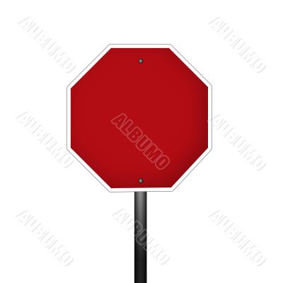 Isolated Blank Graphic Stop Sign Isolated Blank Graphic Stop Sign
