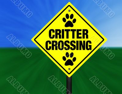 Critter Crossing Graphi Street Sign