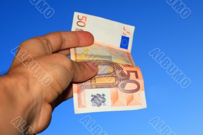 Euro in the hand