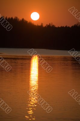 The circle of the sunset