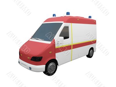 AmbulanceEU isolated front view 02