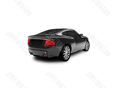 isolated black car back view 01 isolated black car back view 01