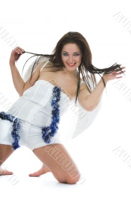 Beautiful woman with wings