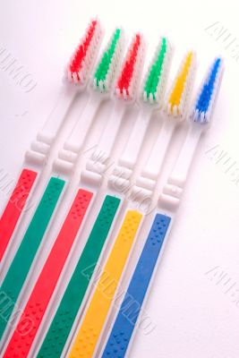 six tooth-brushes