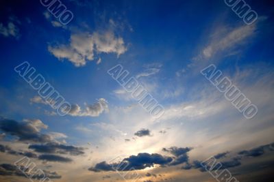 evening sky and clouds