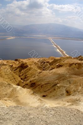 arava desert - dead landscape, stone and sand