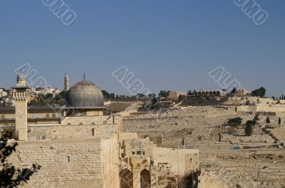 Al Aqsa mosque and minaret - islam in a holy land