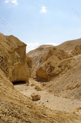 arava desert - dead landscape, stone and sand