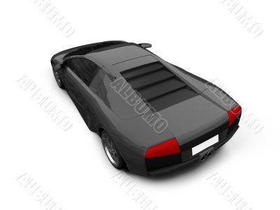Ferrari isolated back view Ferrari isolated back view