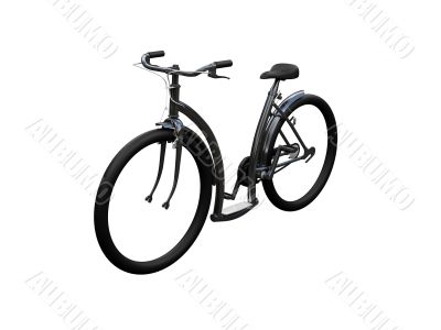 Bicycle isolated moto front view 02