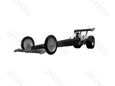 Dragster isolated front view 02 Dragster isolated front view 02