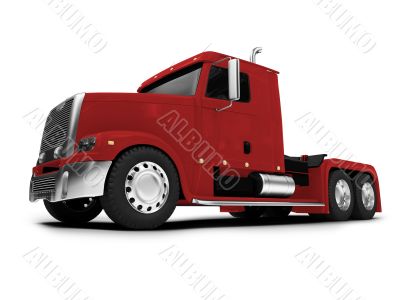 Bigtruck isolated red front view