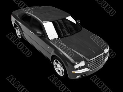 isolated black car perspective view isolated black car perspective view