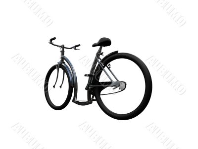 Bicycle isolated moto back view 02