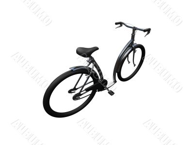 Bicycle isolated moto back view 01