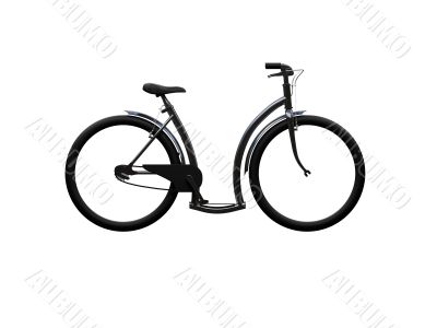 Bicycle isolated moto side view