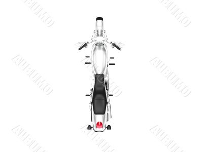 isolated motorcycle top view