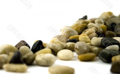 pebble isolated over white