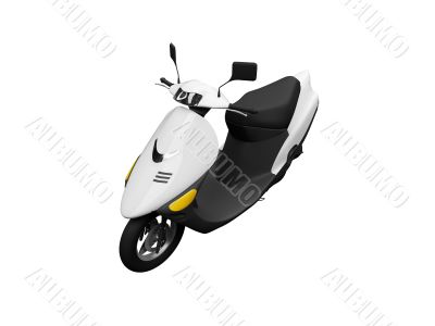 Scooter isolated moto front view 01