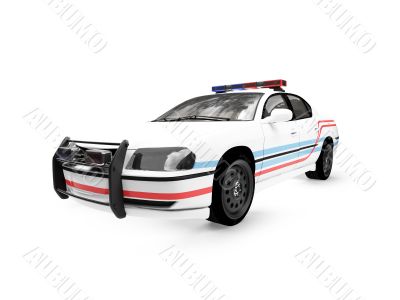 isolated police white car front view 01 isolated police white car front view 01