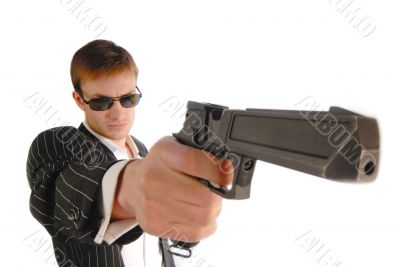 man with pistol man with pistol