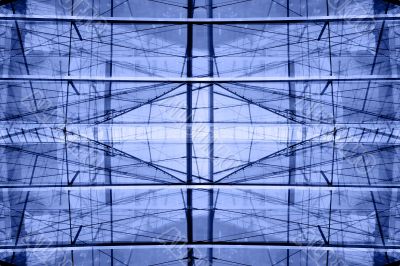 Abstract blue reflections