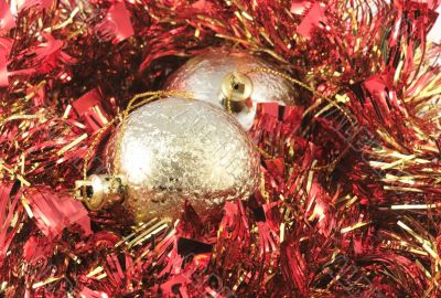 Red-golden Christmass-tree decoration Red-golden Christmass-tree decoration