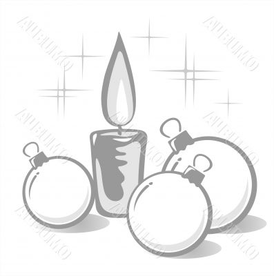 balls and candle contour