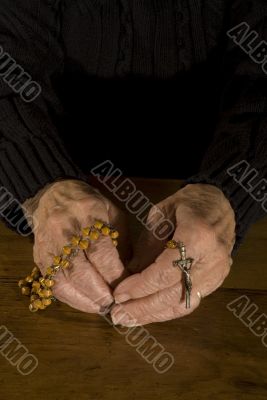 Hands with rosary