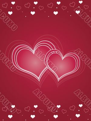 Pink Hearts Valentines Day Card Pink Hearts Valentines Day Card