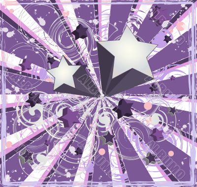 Purple Shooting Stars Background