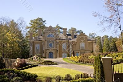 Stucco Mansion on Hill