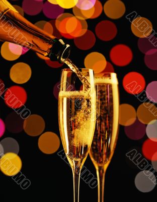 Two glasses of champaign