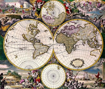 Map of the earth Map of the earth