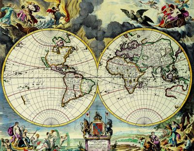 Map of the earth Map of the earth