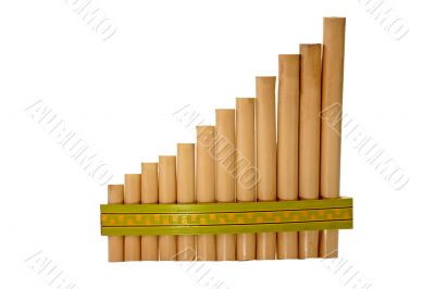 Panpipe isolated