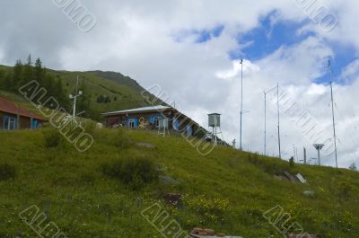 Meteorological station in mountain area