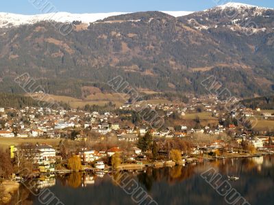 Lake with mountain