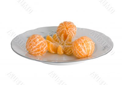 Peeled tangerines