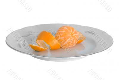 Peeled tangerines