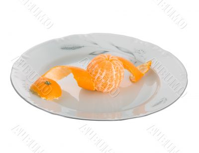 Peeled tangerines