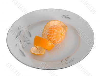 Peeled tangerines