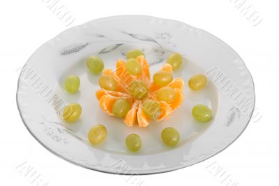 Peeled tangerines