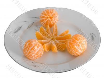 Peeled tangerines