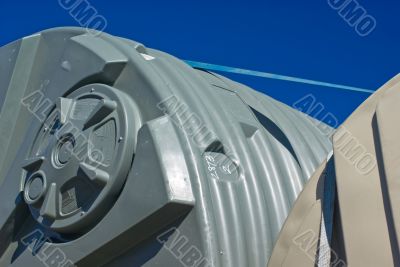 Poly Rainwater Tanks on the Back of a Truck, NSW, Australia