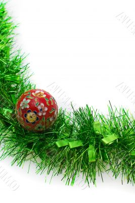 Christmas Time: Isolated Tinsel and Bauble Christmas Time: Isolated Tinsel and Bauble