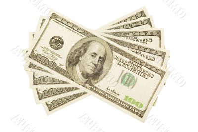 One hundred dollar bills
