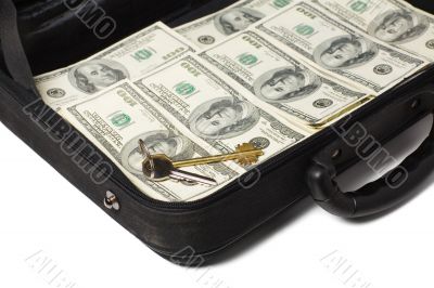 Case full of Cash and gold key